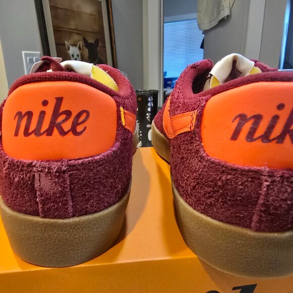 Nike Blazer Low '77 VNTG Trainers Shoes Red/Burgundy/Orange Mens Size 10 NEW - Picture 6 of 9